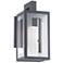Modern Forms Cambridge 11" High Black and Glass Outdoor LED Wall Light