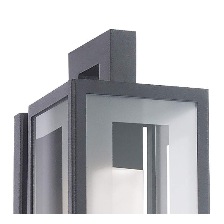 Image 2 Modern Forms Cambridge 11" High Black and Glass Outdoor LED Wall Light more views
