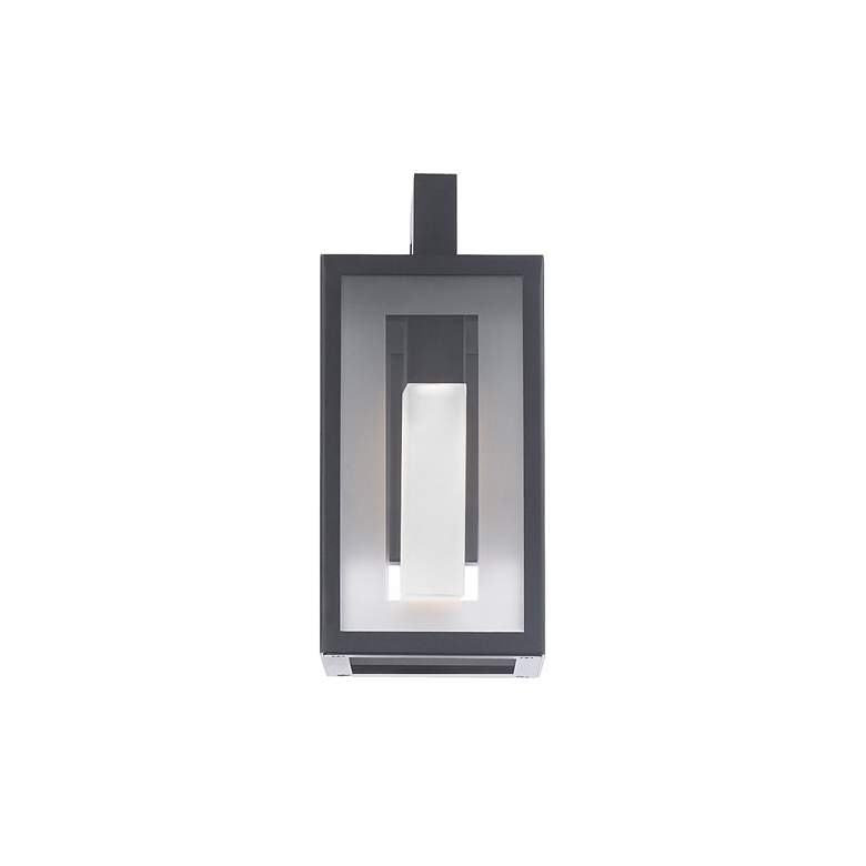 Image 2 Modern Forms Cambridge 11" High Black and Glass Outdoor LED Wall Light more views