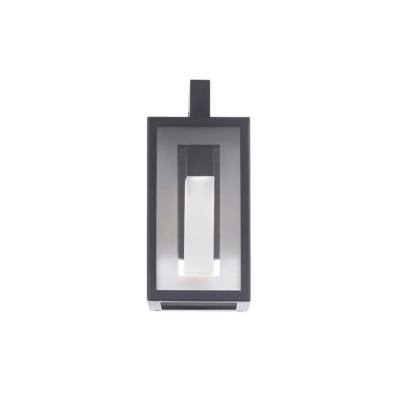 Image 2 Modern Forms Cambridge 11 inch High Black and Glass Outdoor LED Wall Light more views