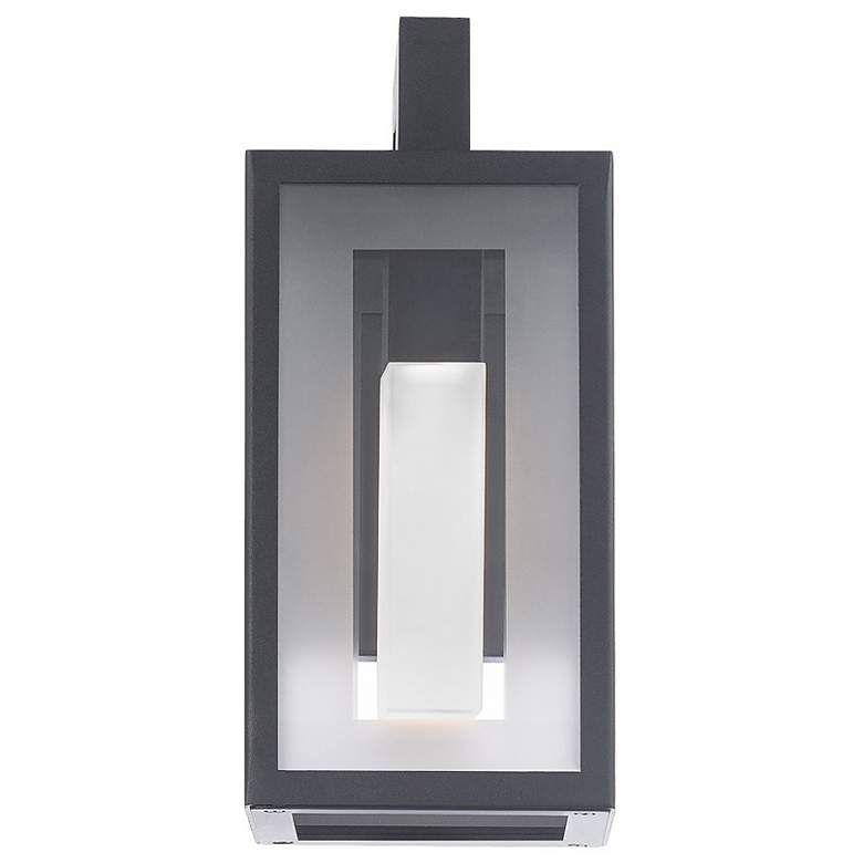 Image 3 Modern Forms Cambridge 11 inch High Black and Glass Outdoor LED Wall Light more views