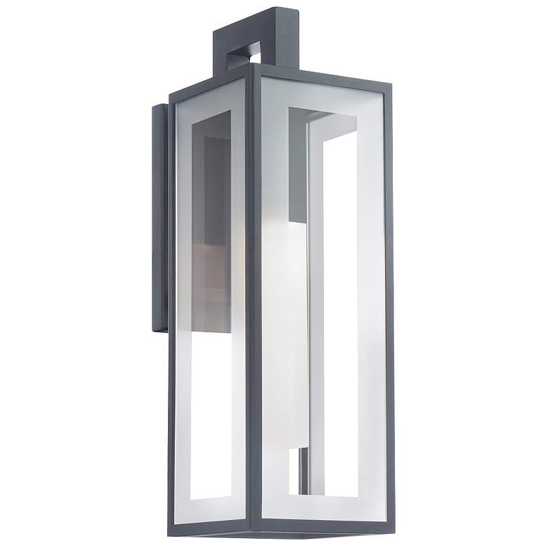 Image 1 Modern Forms Cambridge 18" High Black LED Outdoor Wall Light
