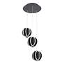 4_Modern Forms Carillion 12"W Black 3-Light LED Mini Pendant more views