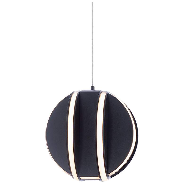 Image 1 Modern Forms Carillion 6" Wide Black LED Mini Pendant