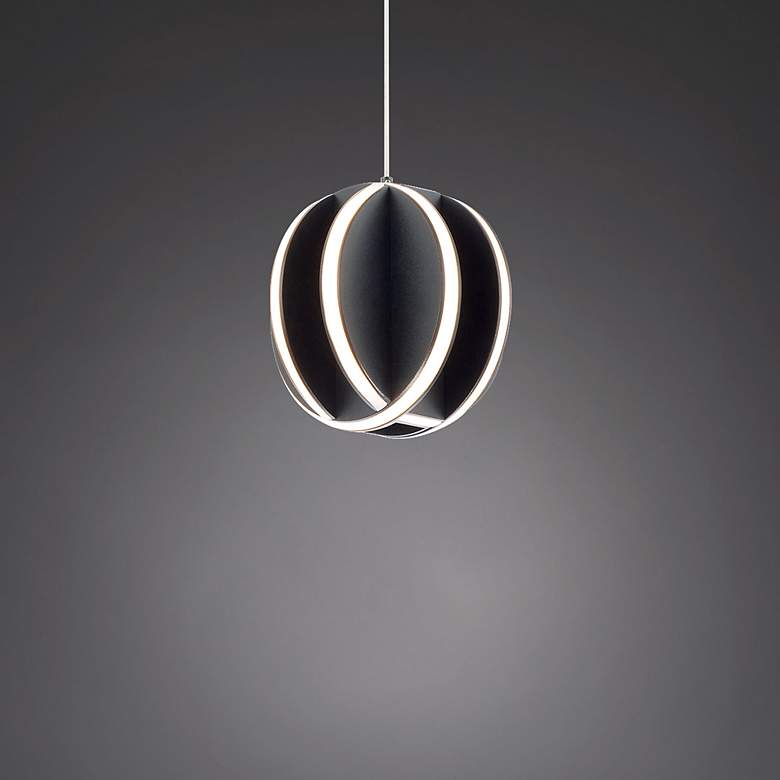 Image 2 Modern Forms Carillion 6" Wide Black LED Mini Pendant more views