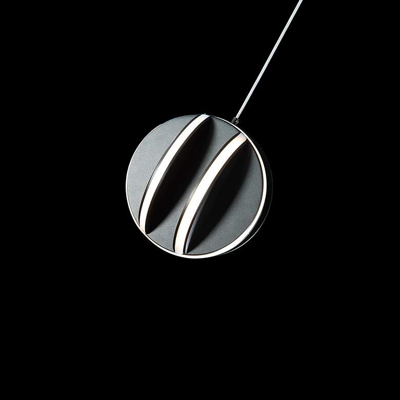 Image 3 Modern Forms Carillion 6" Wide Black LED Mini Pendant more views