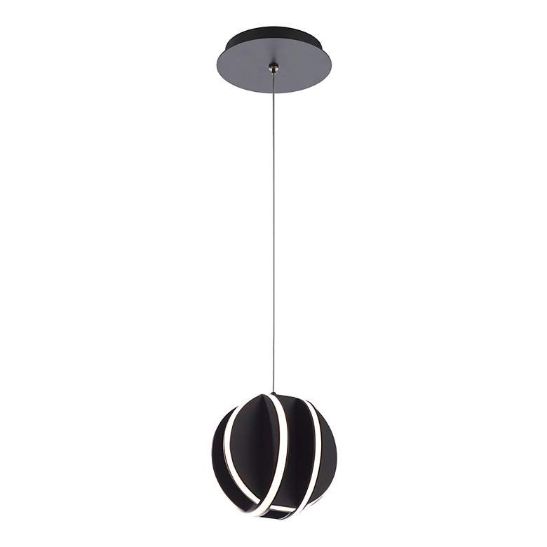 Image 4 Modern Forms Carillion 6" Wide Black LED Mini Pendant more views