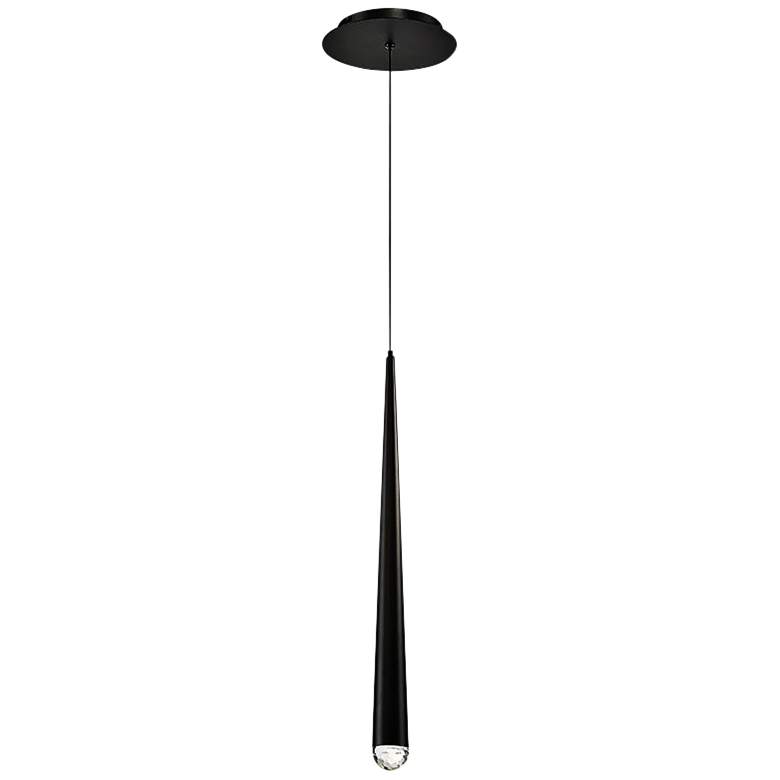 Image 2 Modern Forms Cascade 19 inch High Matte Black LED Mini Pendant