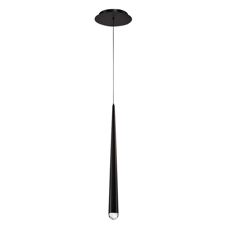 Image 3 Modern Forms Cascade 19" High Matte Black LED Mini Pendant more views