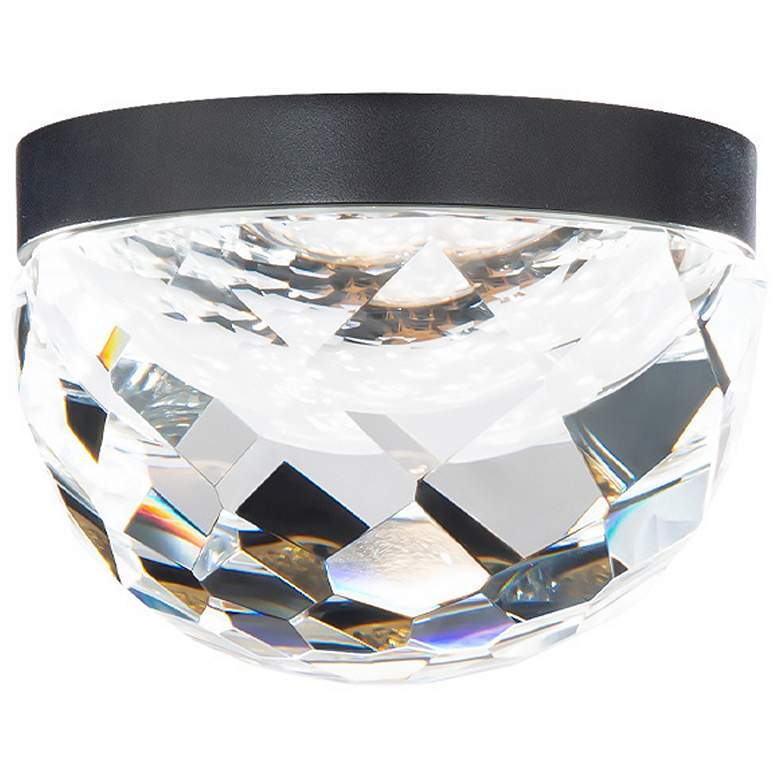 Image 2 Modern Forms Cascade 6" Wide Black and Crystal LED Flush Mount Light