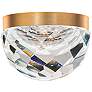 Modern Forms Cascade 6" Wide Brass and Crystal LED Flush Mount Light