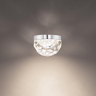 Modern Forms Cascade 6" Wide Nickel and Crystal LED Flush Mount Light