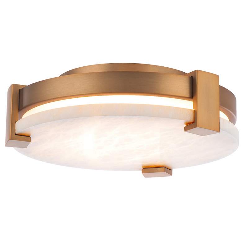 Image 3 Modern Forms Catalonia 10 1/4"W Aged Brass LED Ceiling Light