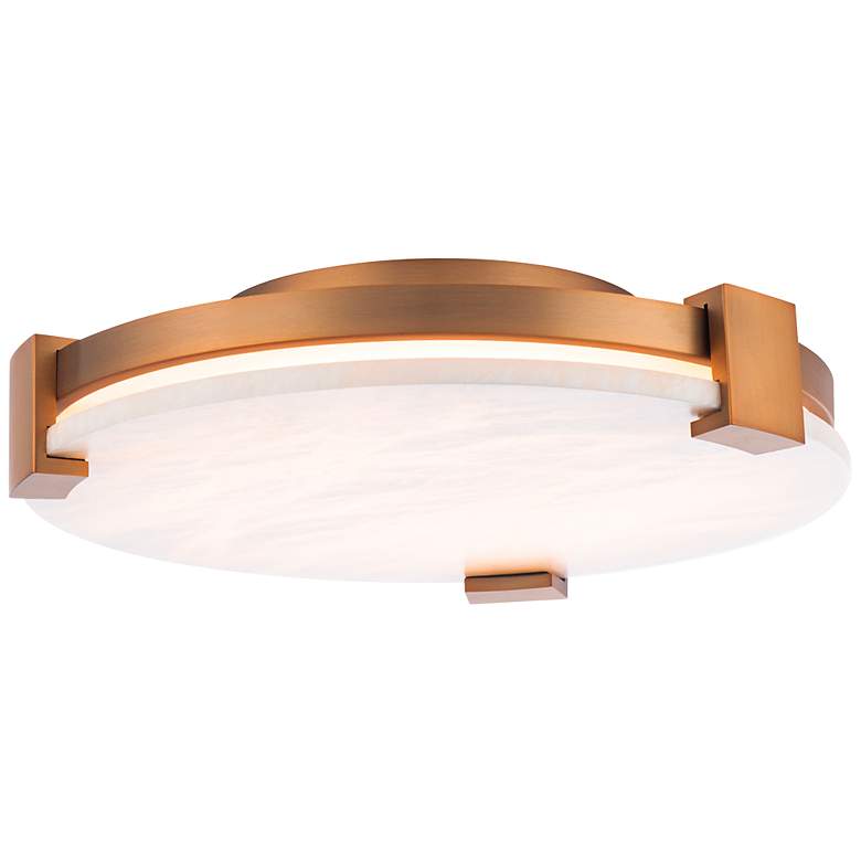 Image 1 Modern Forms Catalonia 16 3/4"W Aged Brass LED Ceiling Light