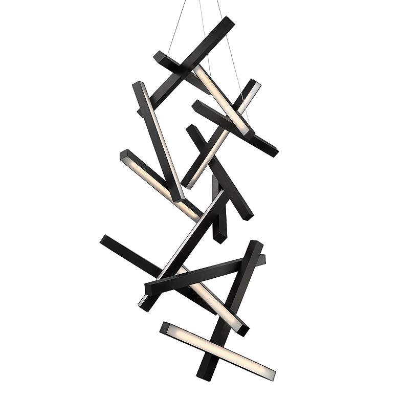 Image 2 Modern Forms Chaos 31" Wide Black LED Pendant Light