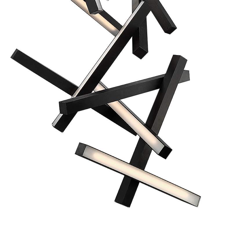 Image 3 Modern Forms Chaos 31" Wide Black LED Pendant Light more views