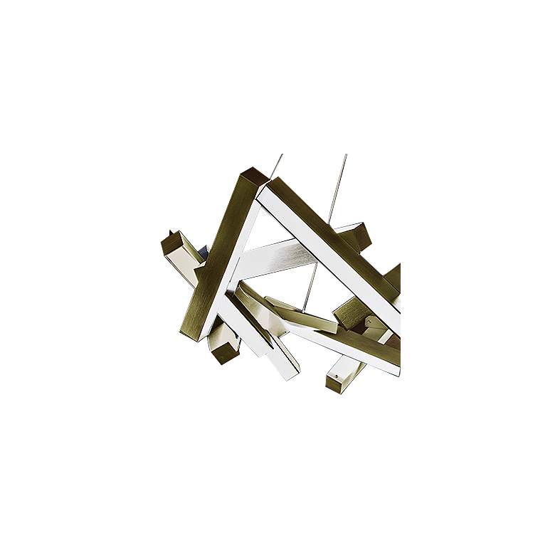 Image 3 Modern Forms Chaos 34" Wide Aged Brass 21-Light Modern LED Chandelier more views