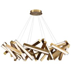 Modern Forms Chaos 61&quot;W Aged Brass 31-Light LED Chandelier