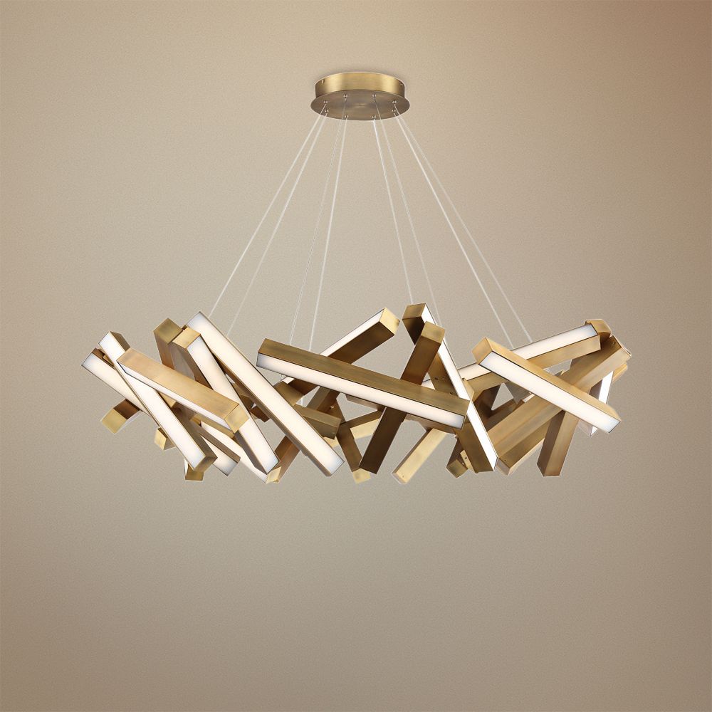 Contemporary brass sale chandelier