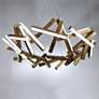 Modern Forms Chaos 61"W Aged Brass 31-Light LED Chandelier