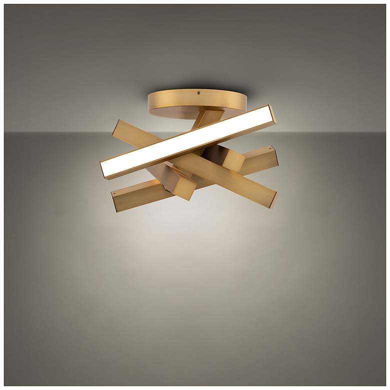 Image 1 Modern Forms Chaos Aged Brass 3000K