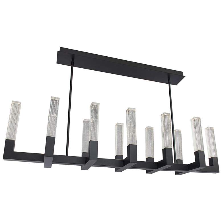 Image 1 Modern Forms Cinema 54" Wide Black LED Linear Chandelier