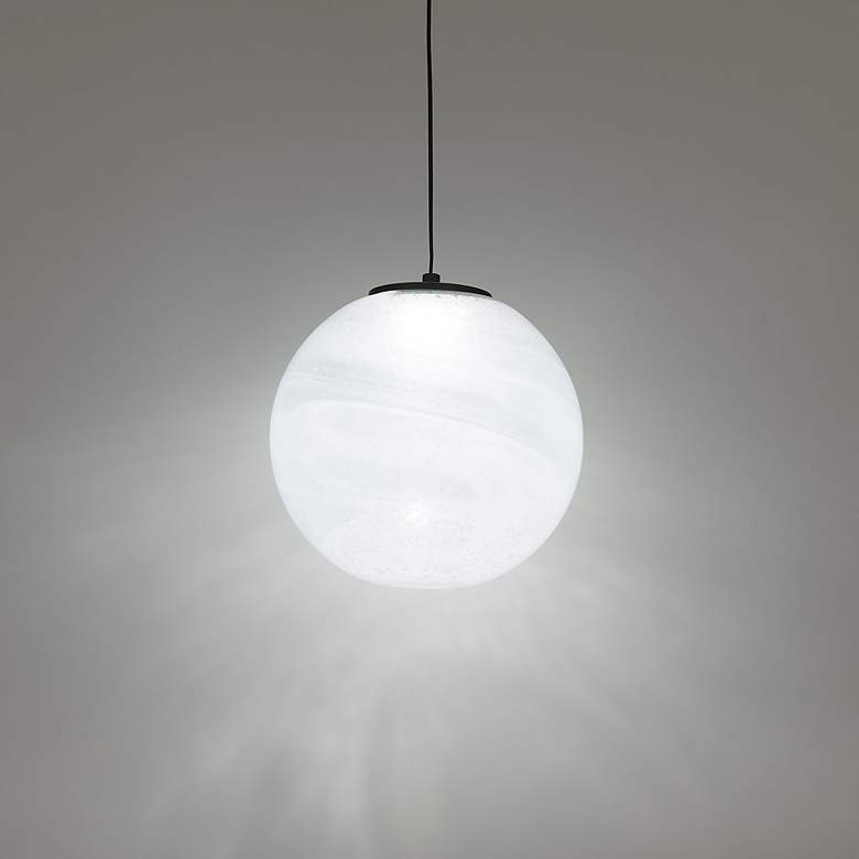 Image 2 Modern Forms Cosmic 9" Wide Black LED Mini Pendant more views