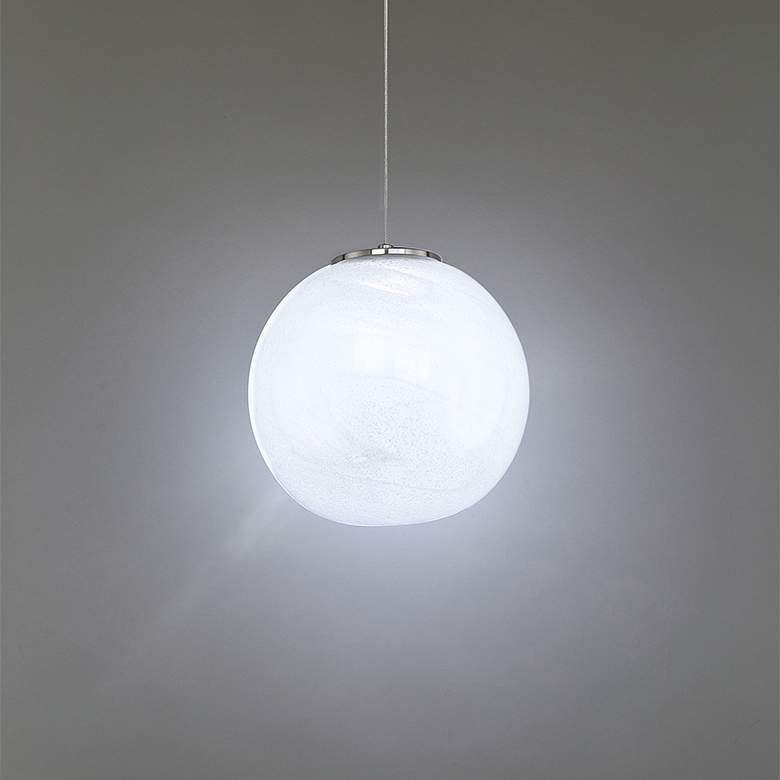 Image 2 Modern Forms Cosmic 9" Wide Brushed Nickel LED Mini Pendant more views