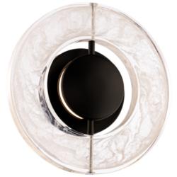 Modern Forms Cymbal 10&quot; High Black and White Ring LED Wall Light
