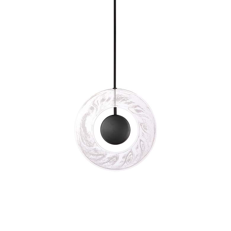 Image 3 Modern Forms Cymbal 13 3/4" Wide Black LED Pendant Light more views