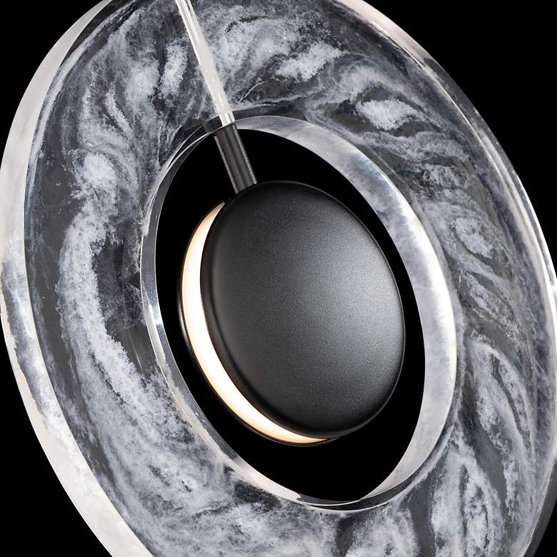 Image 4 Modern Forms Cymbal 13 3/4" Wide Black LED Pendant Light more views