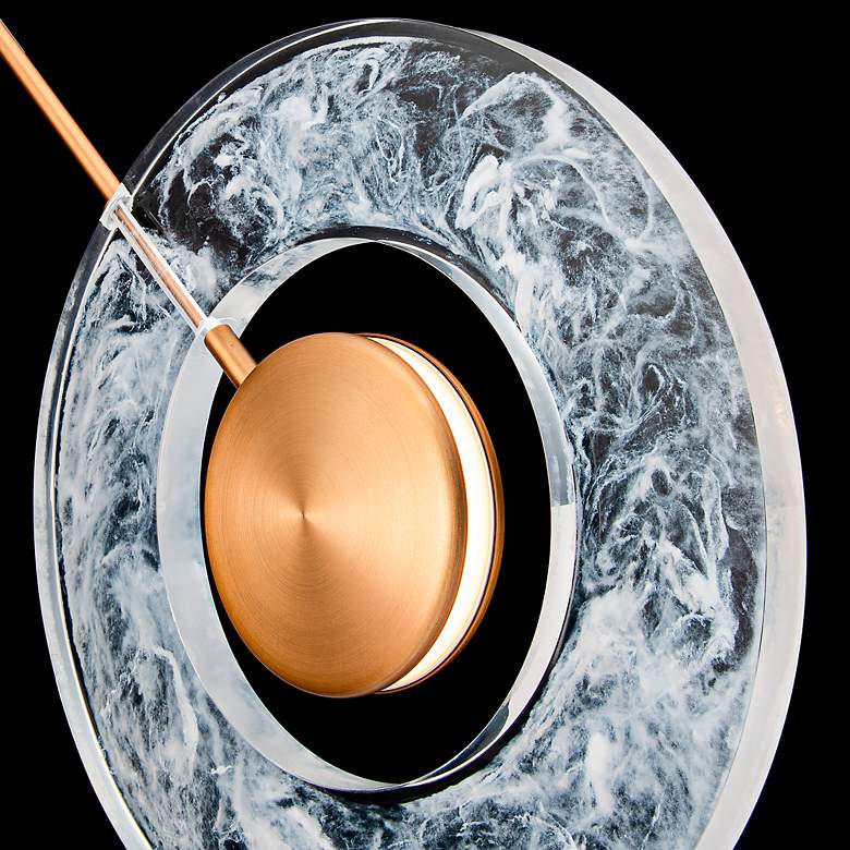 Image 3 Modern Forms Cymbal 13 3/4"W Aged Brass LED Pendant Light more views
