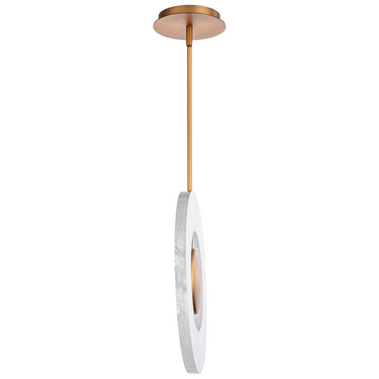 Image 4 Modern Forms Cymbal 13 3/4"W Aged Brass LED Pendant Light more views