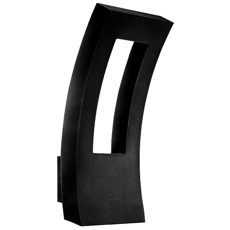 Image 1 Modern Forms Dawn 16" High Black LED Outdoor Wall Light