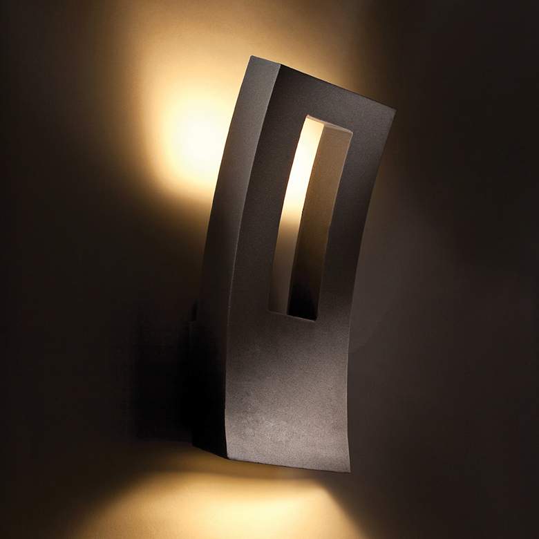 Image 2 Modern Forms Dawn 16 inch High Bronze LED Outdoor Wall Light more views