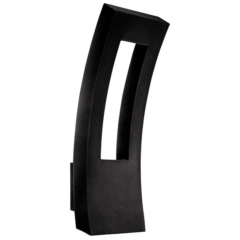 Image 2 Modern Forms Dawn 23" High Black LED Outdoor Wall Light