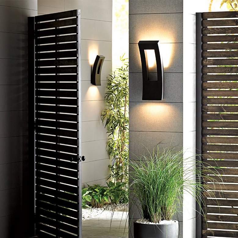 Image 2 Modern Forms Dawn 23 inch High Bronze LED Outdoor Wall Light more views