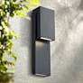 Modern Forms Double Down 18" High Black LED Outdoor Wall Light