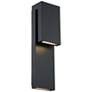 Modern Forms Double Down 18" High Black LED Outdoor Wall Light