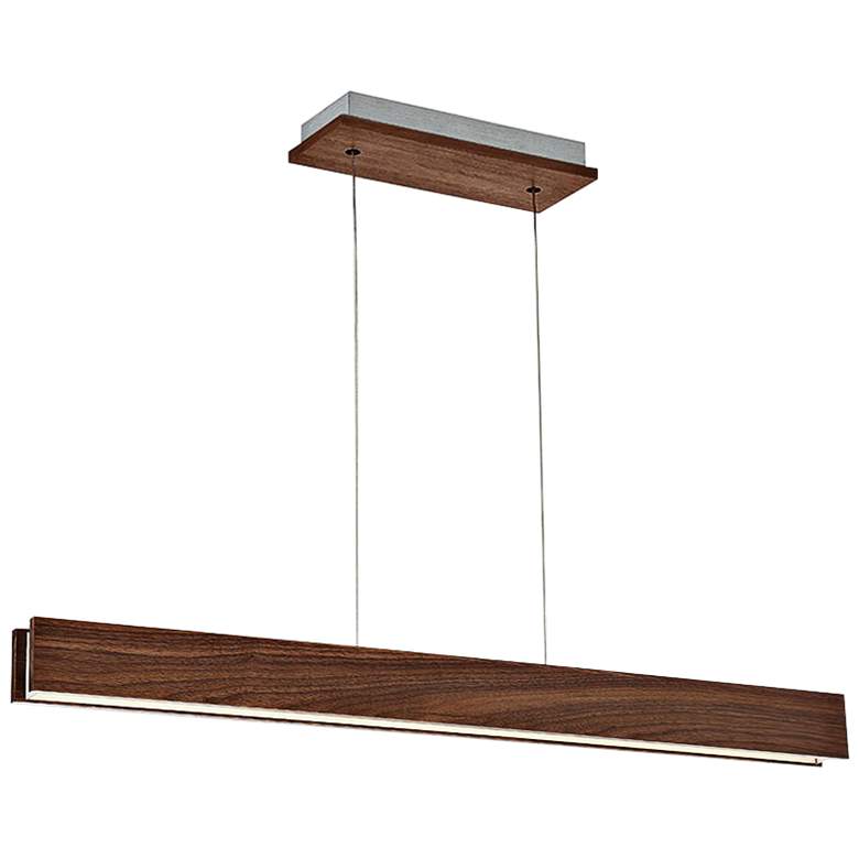 Image 2 Modern Forms Drift 38 inch Dark Walnut LED Kitchen Island Linear Pendant