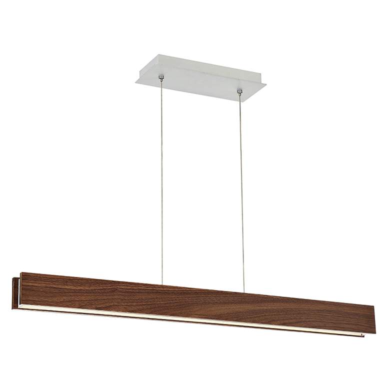 Image 3 Modern Forms Drift 38" Dark Walnut LED Kitchen Island Linear Pendant more views