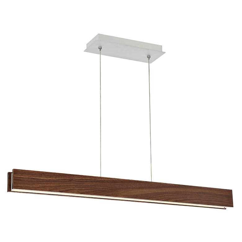 Image 3 Modern Forms Drift 38 inch Dark Walnut LED Kitchen Island Linear Pendant more views