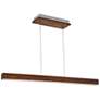 Modern Forms Drift 56" Dark Walnut LED Modern Linear Island Pendant