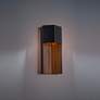 5_Modern Forms Dusk 14" Dark Walnut and Black LED Outdoor Wall Light more views