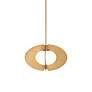 Modern Forms Echelon 16" Wide Brass and White Glass Oval Pendant