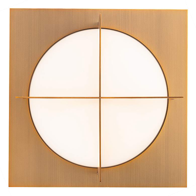 Image 4 Modern Forms Echelon 14" Wide Aged Brass LED Ceiling Light more views