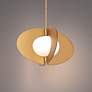 Thumbnail1 of Modern Forms Echelon 24" Wide Brass and White Glass Oval Pendant
