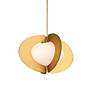 Thumbnail3 of Modern Forms Echelon 24" Wide Brass and White Glass Oval Pendant more views