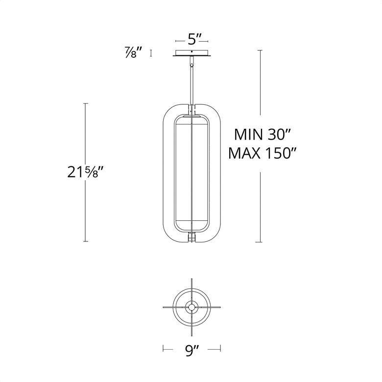 Image 5 Modern Forms Echelon 9" Wide Black LED Mini Pendant more views