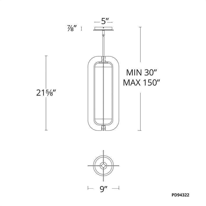 Image 6 Modern Forms Echelon 9" Wide Black LED Mini Pendant more views